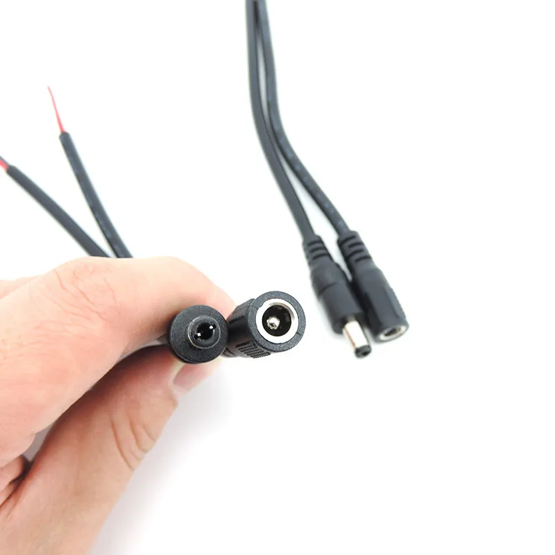 18 cm 18awg 7A DC Männlich Weiblich Netzteil Stecker Kabel 5,5x2,1mm 5,5x2,5mm Kupfer kabel Für LED Streifen licht Kamera 2,1mm 2,5mm – Detail 6