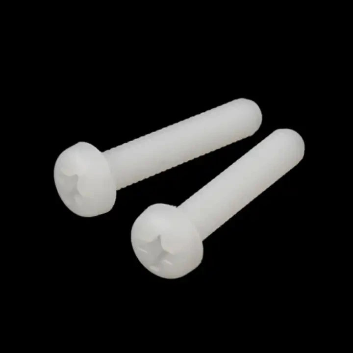 

5/10/20/50pcs M2 M2.5 M3 M4 M5 M6 M8 M10 Dia=2-10mm White Color Nylon Plastic Insulated Cross Phillips Pan Round Head Bolt Screw