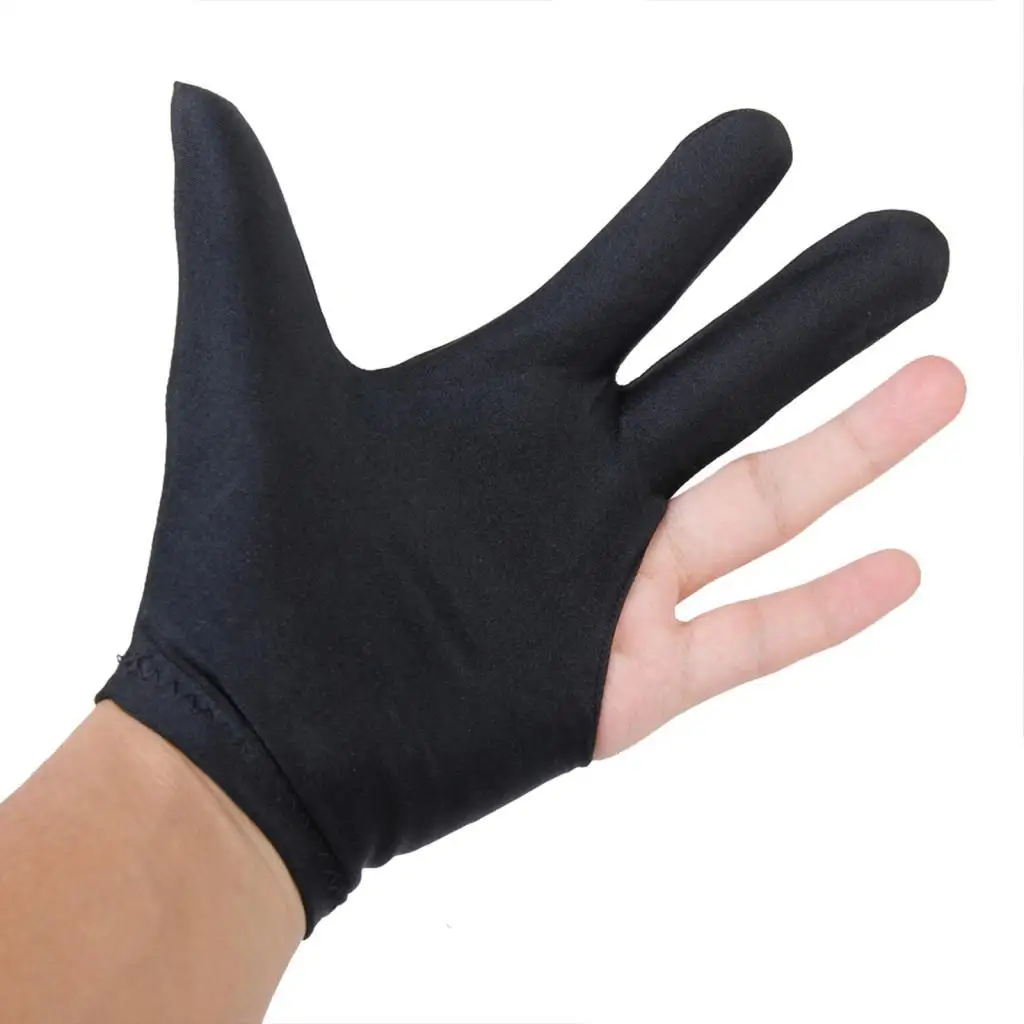 3 Finger Billiards Glove Pool Cue Gloves - Fits either hand - suitable for men and women