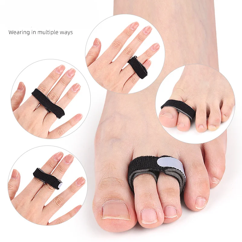 

1/2/3/4Pcs Black Toe Finger Straightener Hammer Tape Hallux Valgus Corrector Bandage