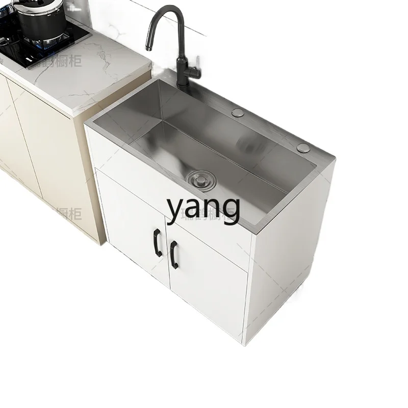 

RQ kitchen stainless steel integrated vegetable basin balcony sink cabinet