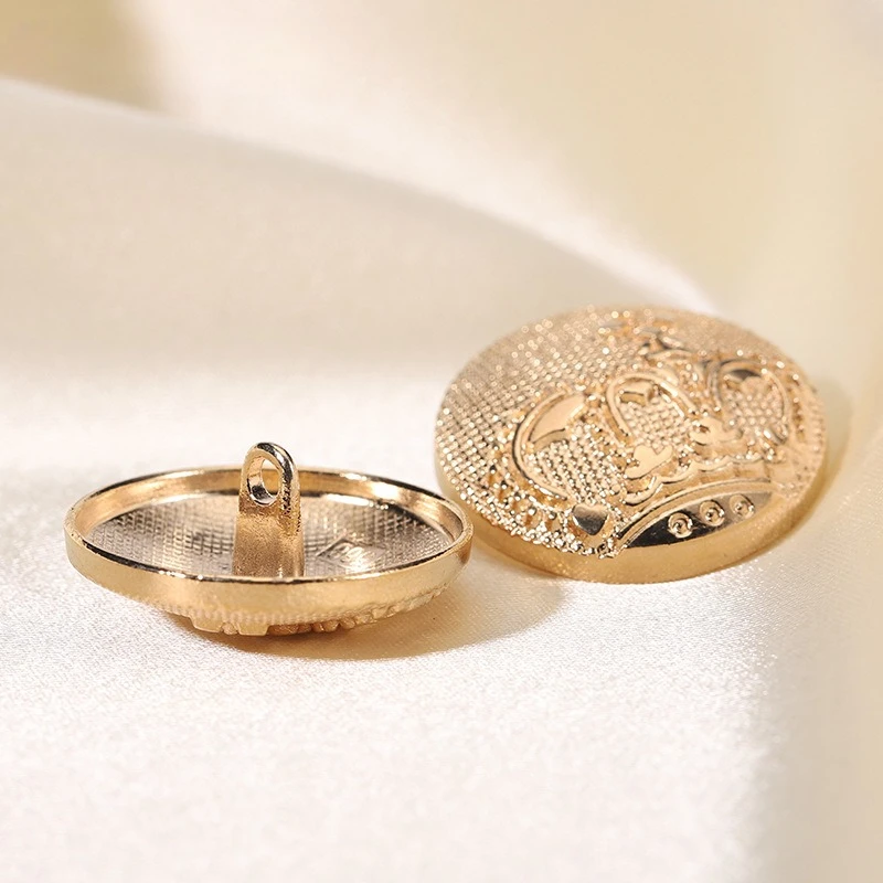 20pcs/Pack High End Gold Metal Button Noble Coat Clothing Decoration Accessories