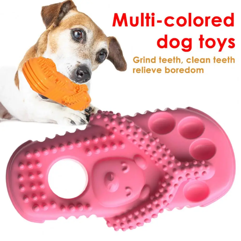 12*6.2cm Tough Slipper Shaped Dog Chew Toy For Training And Teeth Cleaning Bite Resistant Reusable For Intense Chewing Pet Puppy