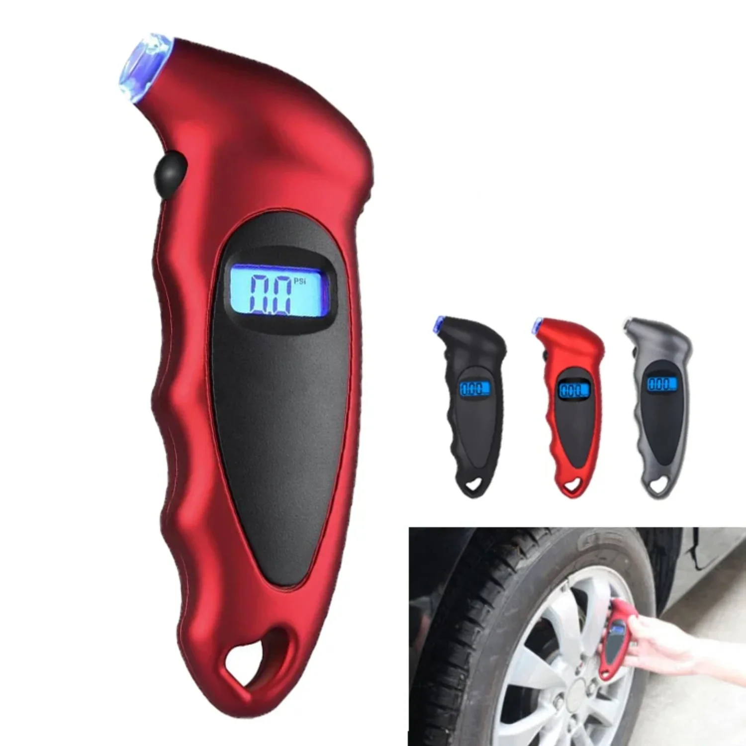 

High-Precision Backlight Digital Car Tyre Tire Pressure Monitoring Meter for Maximum Safety and Performance - Accurate LCD Displ