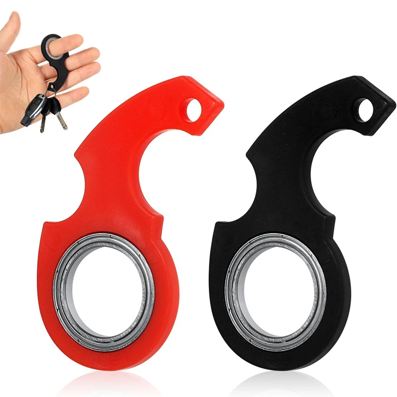 High Quality Keychain Spinner Fidget Ring Portable Keyring Anxiety Stress Relief Toys Adults Cool EDC Gadgets Great Idea Gifts 