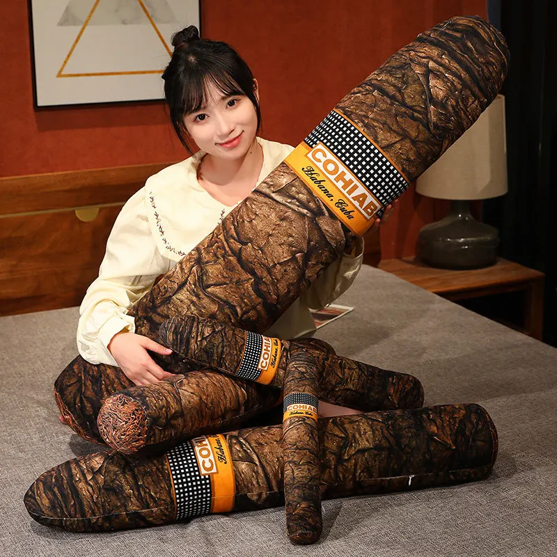 35-110cm realistico sigaro peluche cuscino farcito sigaretta peluche cuscino per dormire decorazioni per la casa regalo di compleanno fidanzato