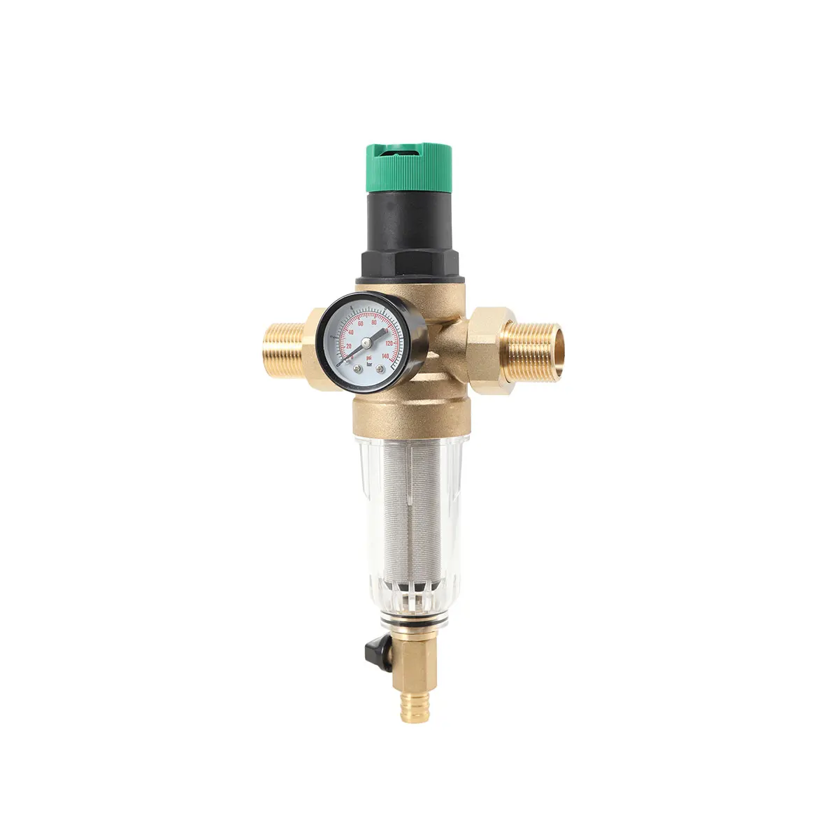 1 Stück Wasserdruckregler mit Rückspülfilter und Manometer DN20 Gartenbewässerungszubehör – Detail 12