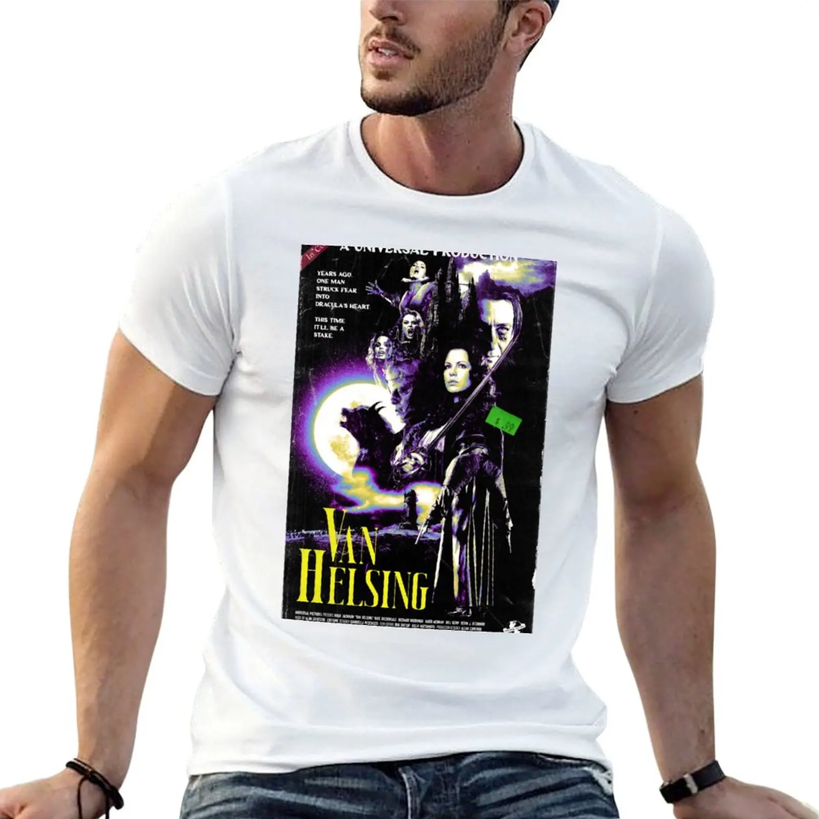 

Van Helsing Movie Poster T-Shirt t shirts for man graphic tees cotton tshirt 100% T-Shirt