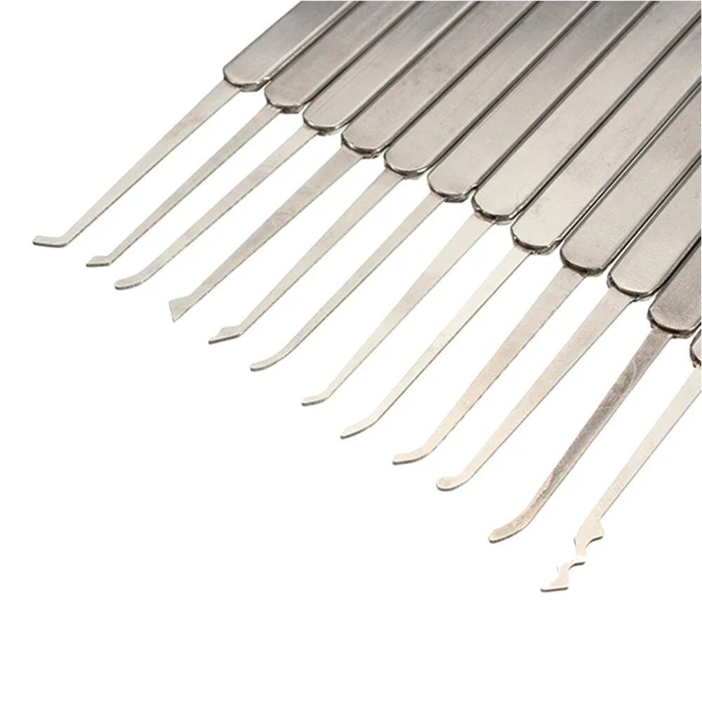 12pçs conjunto de ferramentas de seleção de fechadura, abridor de fechadura, ferramentas de serralheiro, várias combinações de fechaduras transparentes, kit de ferramentas de serralheiro