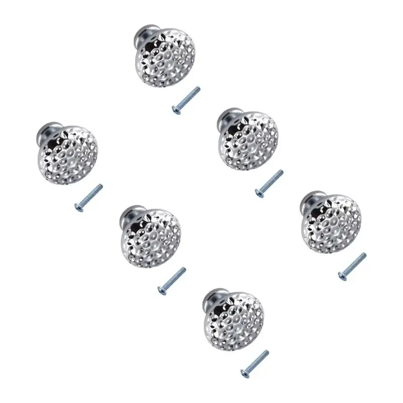 652F Knobs and Pulls with Hammered Texture Bright-Finish for Routine Drawer Opening