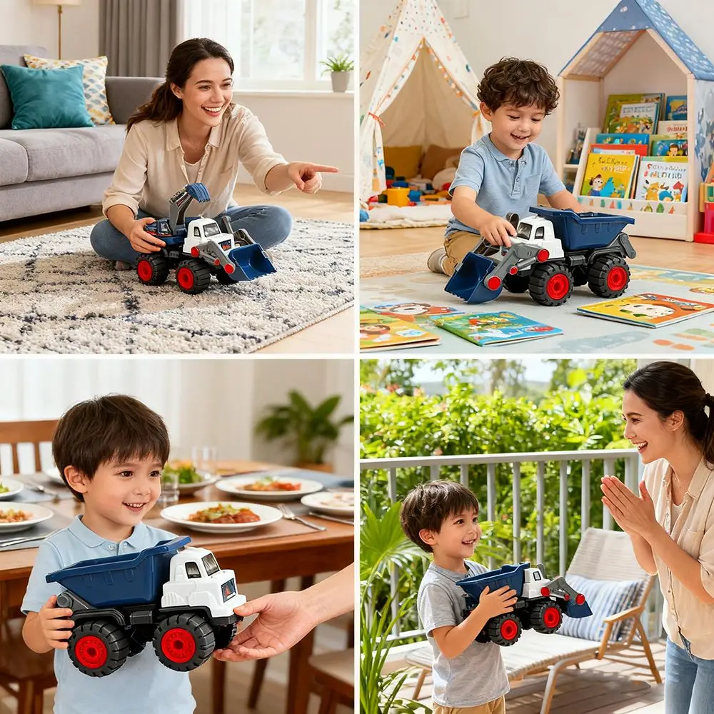 

Creative ABS Excavator Truck Pickup Children Engineering Car Vehicles Classic Large Bulldozer Parent-child