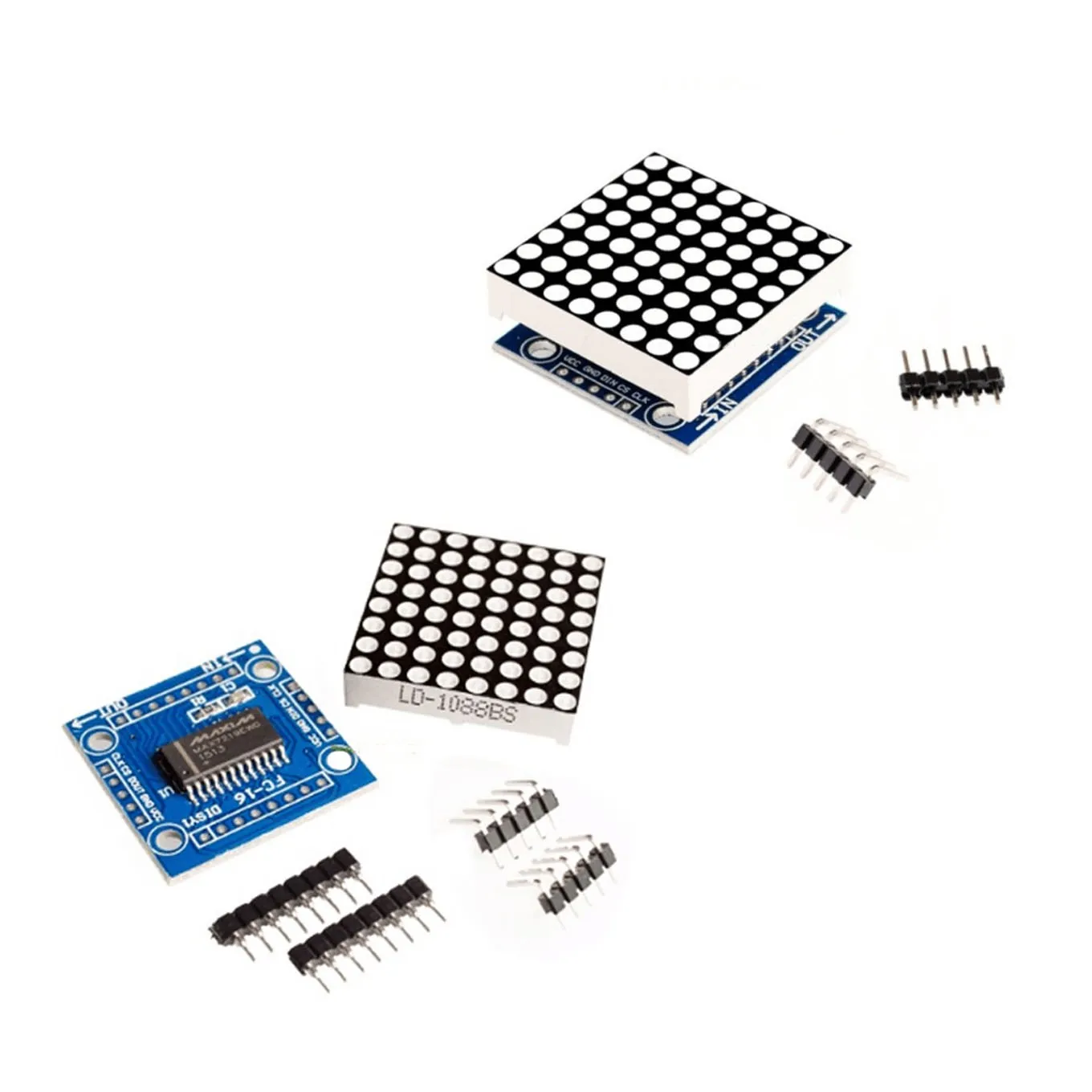 Módulo de matriz de puntos MAX7219, módulo de microcontrolador, KIT de bricolaje