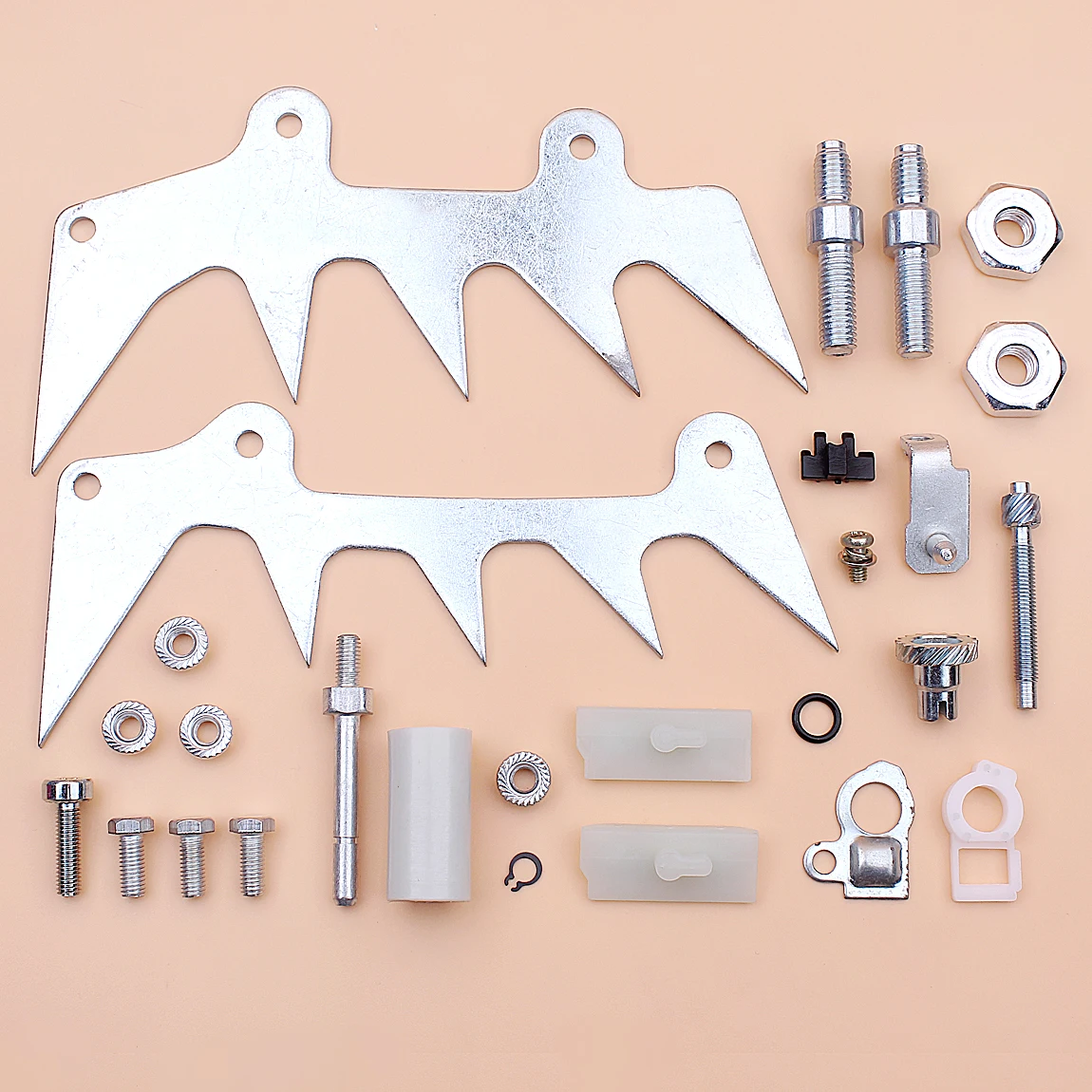 Kit de ajuste de tope de cadena, tira de púas, collarín, barra de tornillos y tuerca para motosierra Stihl MS361 MS341 MS 361 341