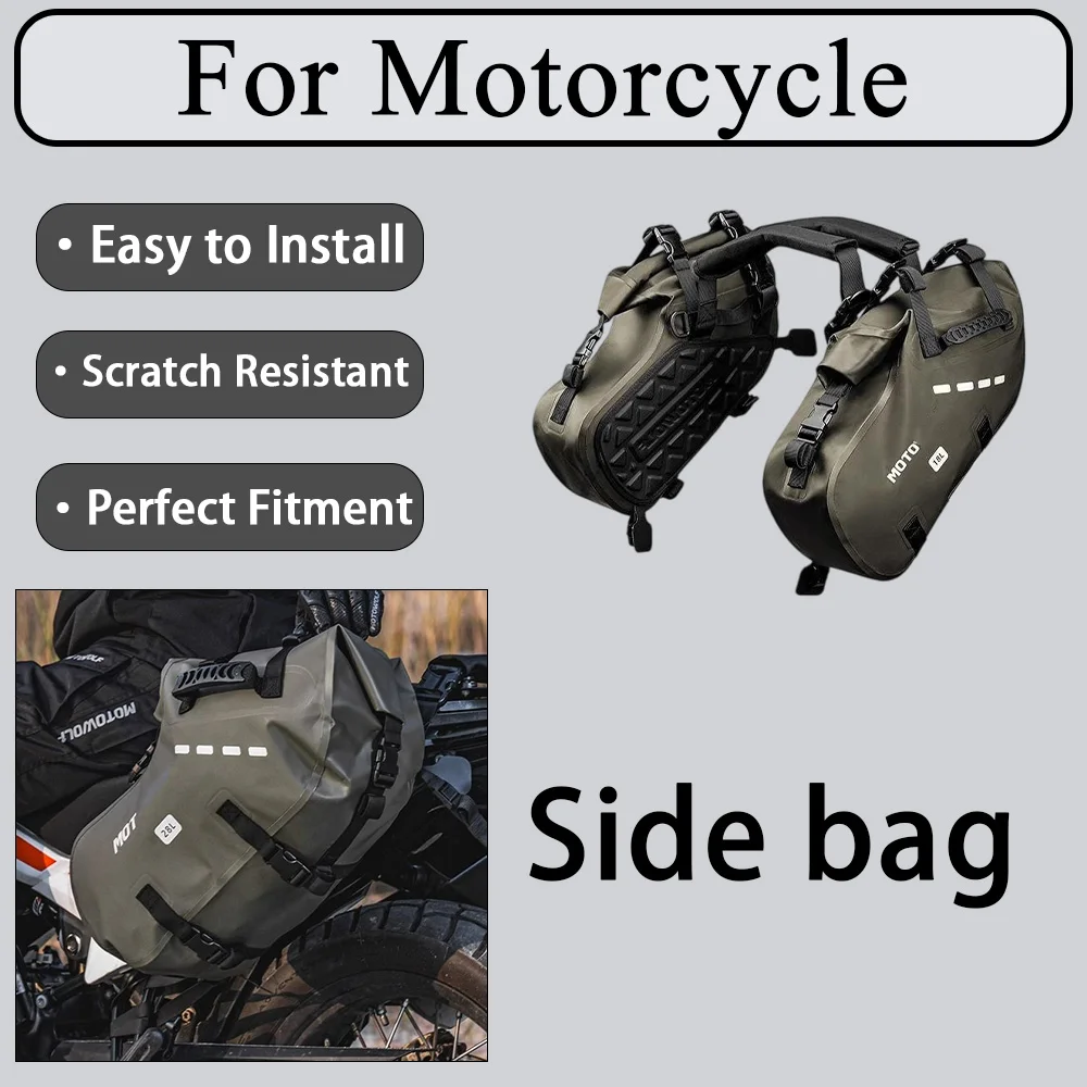 For Thickened Waterproof Rear Luggage Bag for Motorcycle Tours Wear-Resistant Tear-Proof Material Motorcycle Travel Bag