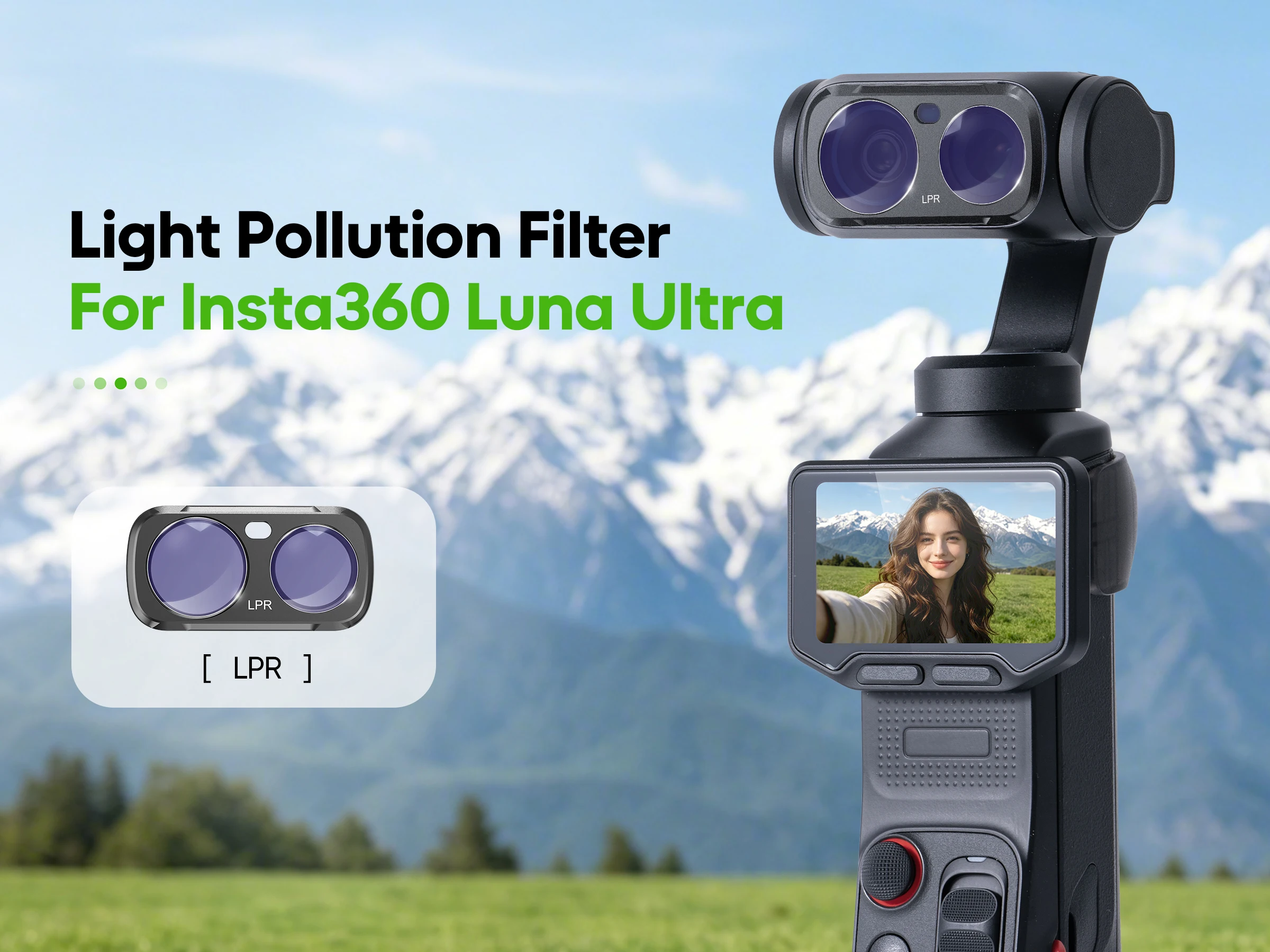 Light Pollution Filter for Insta360 Luna Ultra, Magnetic Multi-Coated Lens Filter for Insta 360 Luna Ultra Accessories