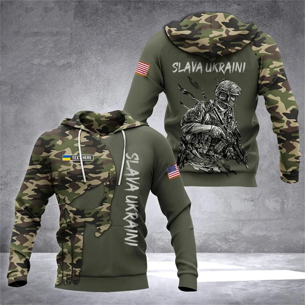 Ukrainian Men Camo Hoodies Military Brigade Style Sweatshirts long sleeve Clothing Men Harajuku Long Sleeve kids hoodies coat