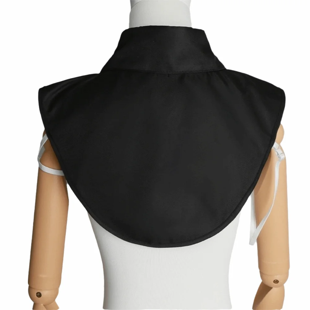 탑스 코튼 소재 가짜 칼라 라운드 넥 솔리드 컬러 페이크 칼라 편안한 핏 스퀘어 스탠드 셔츠 칼라 봄 가을