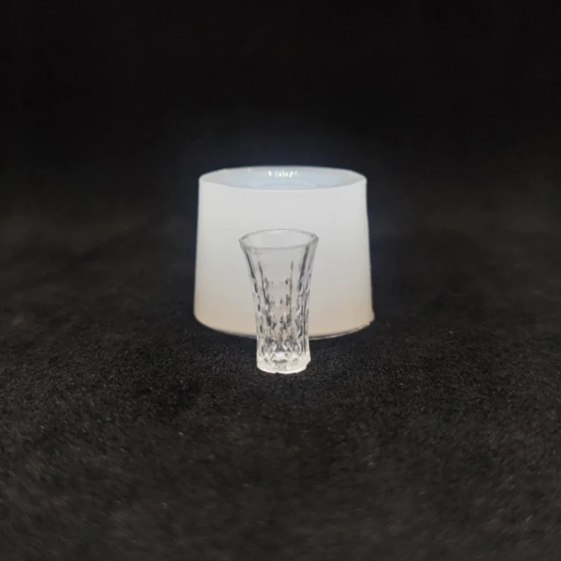 1PC Dollhouse Miniature Crystal Cup Tableware Silicone Mold DIY Tableware Dolls House Accessories Kids Pretend Play Toys