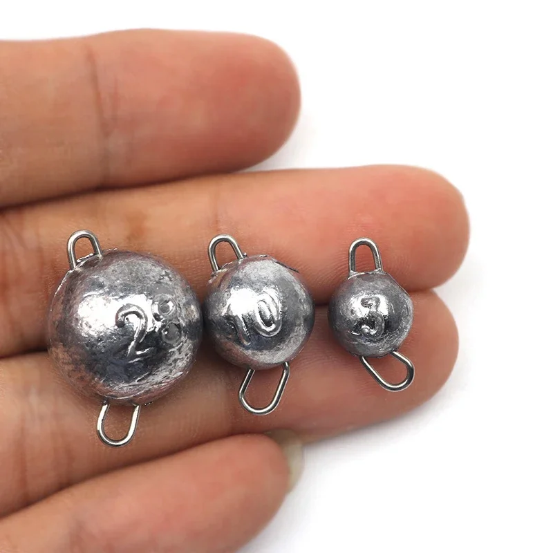 5pcs/lot Fishing Weight Sinker 3g-28g Deep Water Bullet Weight with Swivel Round Ball Sinkers Fishing Tackle Accessories image 4