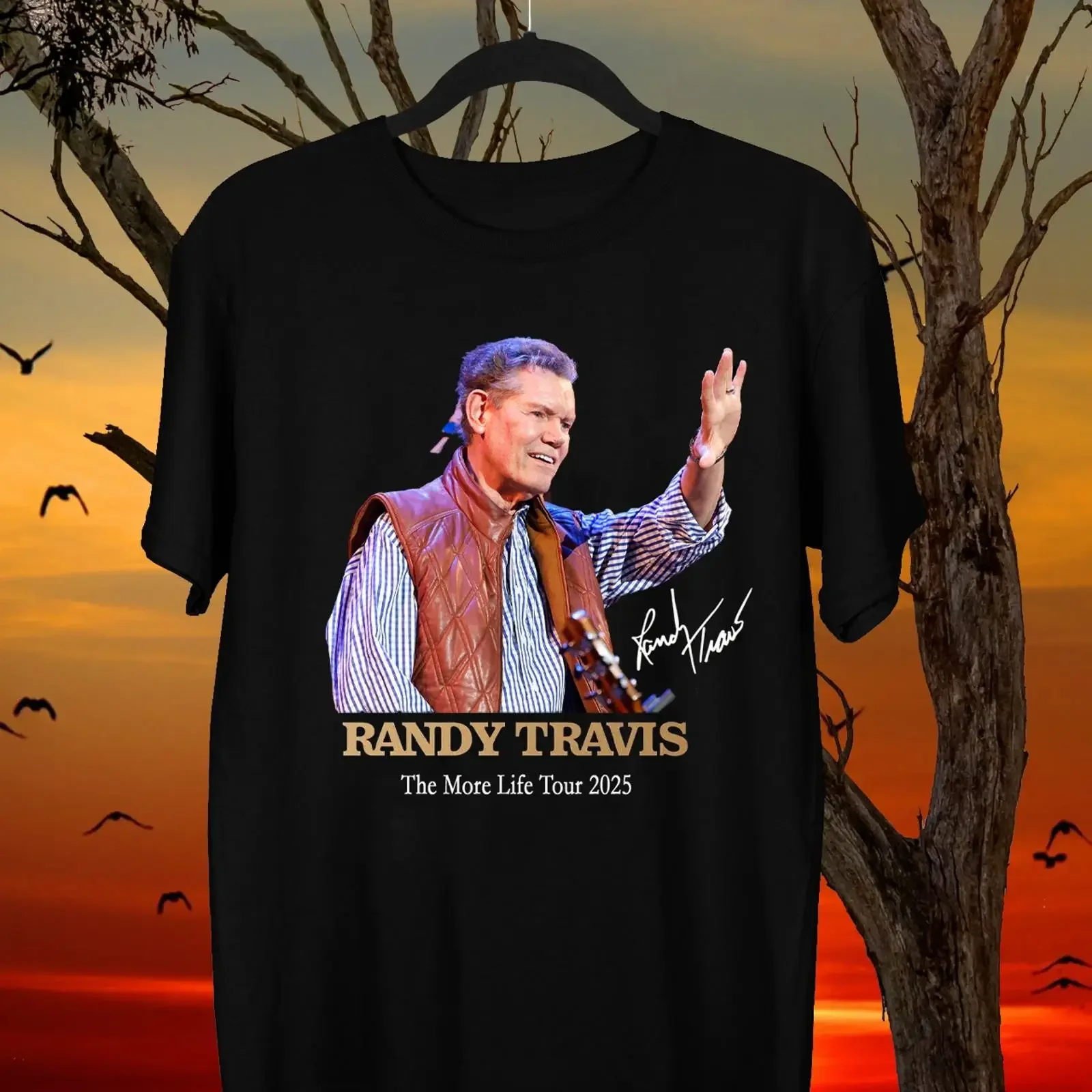 Rare Randy Travis The More Life Tour 2025 Signed Black All Size T Shirt AR1268 vintage Washed graphic designer clothes