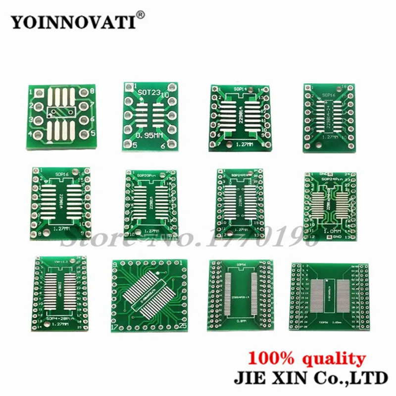 10PCS PCB Board SMD Turn To DIP SOP MSOP SSOP TSSOP SOT23 SOP8 SOP14 SOP16 SOP-8 10 SOP-14 SOP-16 SOP-20 24 SOP-28 SMT To DIP