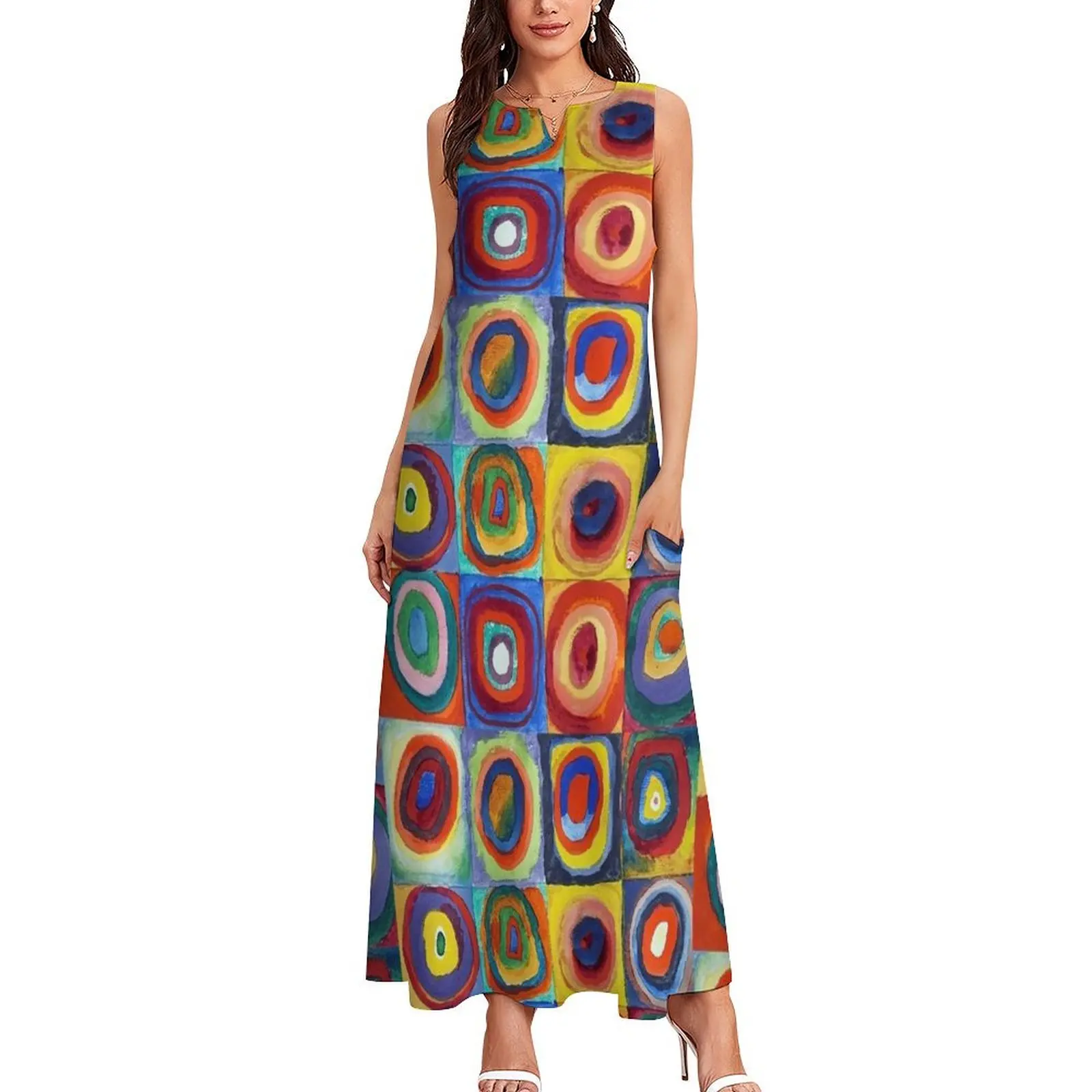 Wassily Kandinsky - Color Study, Squares with Concentric Circles - Bauhaus Art Long Dress prom dresses Dress