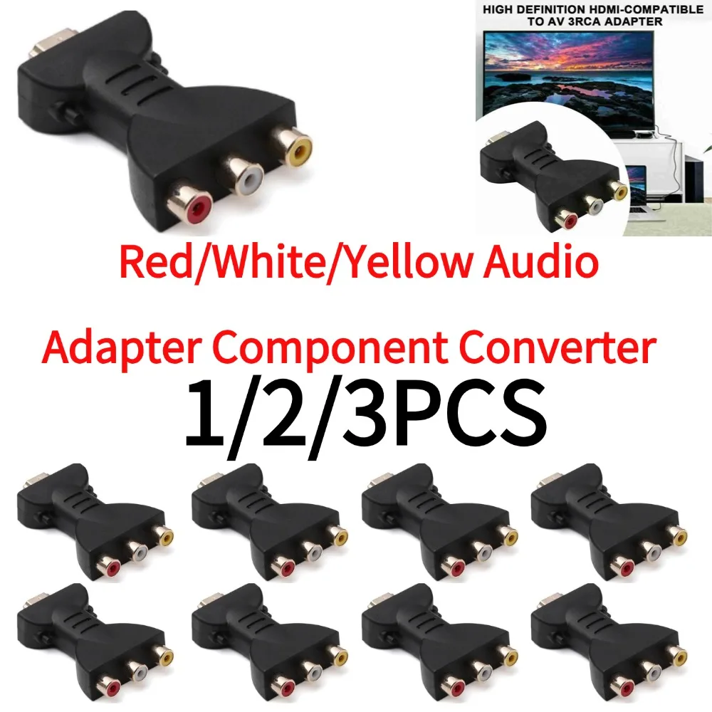 HDMI2AV Digital Signal HDMI To 3 RCA Red/White/Yellow Audio Adapter Component Converter Video For HD TV DVD Projector Computer