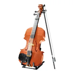 90025 Creative Expert Ideas Artist Violin Collection Classic Musical Instrument Model Building Blocks Bricks Boys Toys Gifts