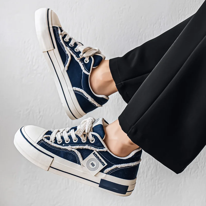 Hot Selling Men's Vulcanize Shoes Streetwear Platform Canvas Shoes Man Designer Low Top Skateboarding Shoes zapatos de tablero
