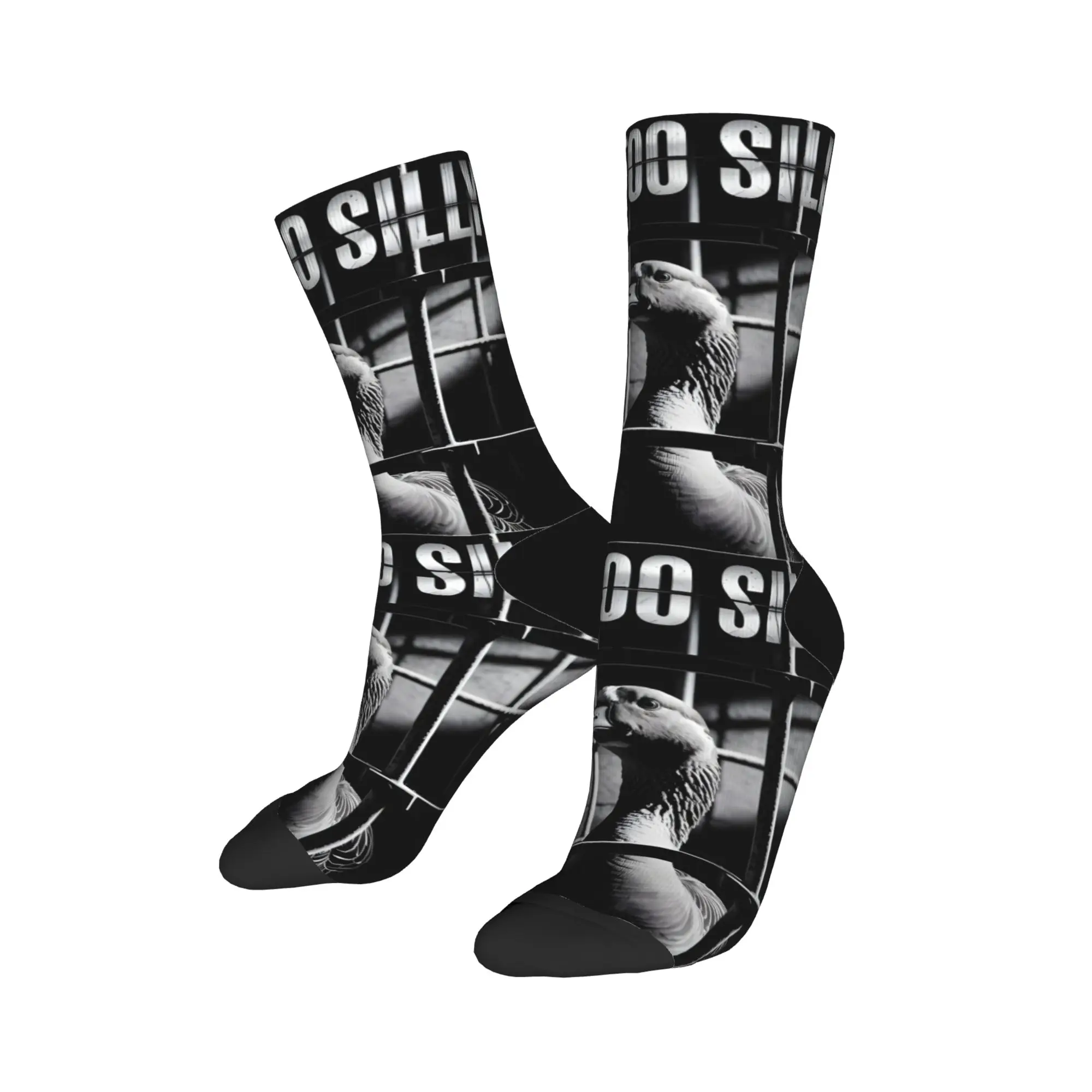 Women Men Socks Funny Goose Got Too Silly  Stockings Winter Casual Warm Soft Socks Custom Cycling Anti Sweat Socks