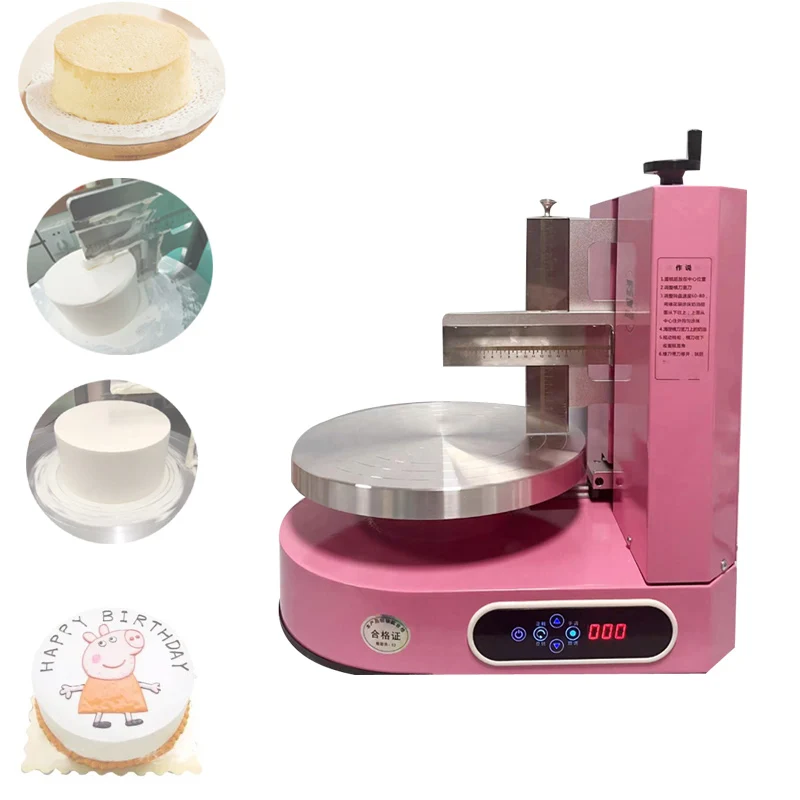 مفرشة تزيين الكيك الأوتوماتيكية 4-12 بوصة آلة تزيين طلاء كعكة الزبدة الكهربائية آلة تعبئة الكريمة