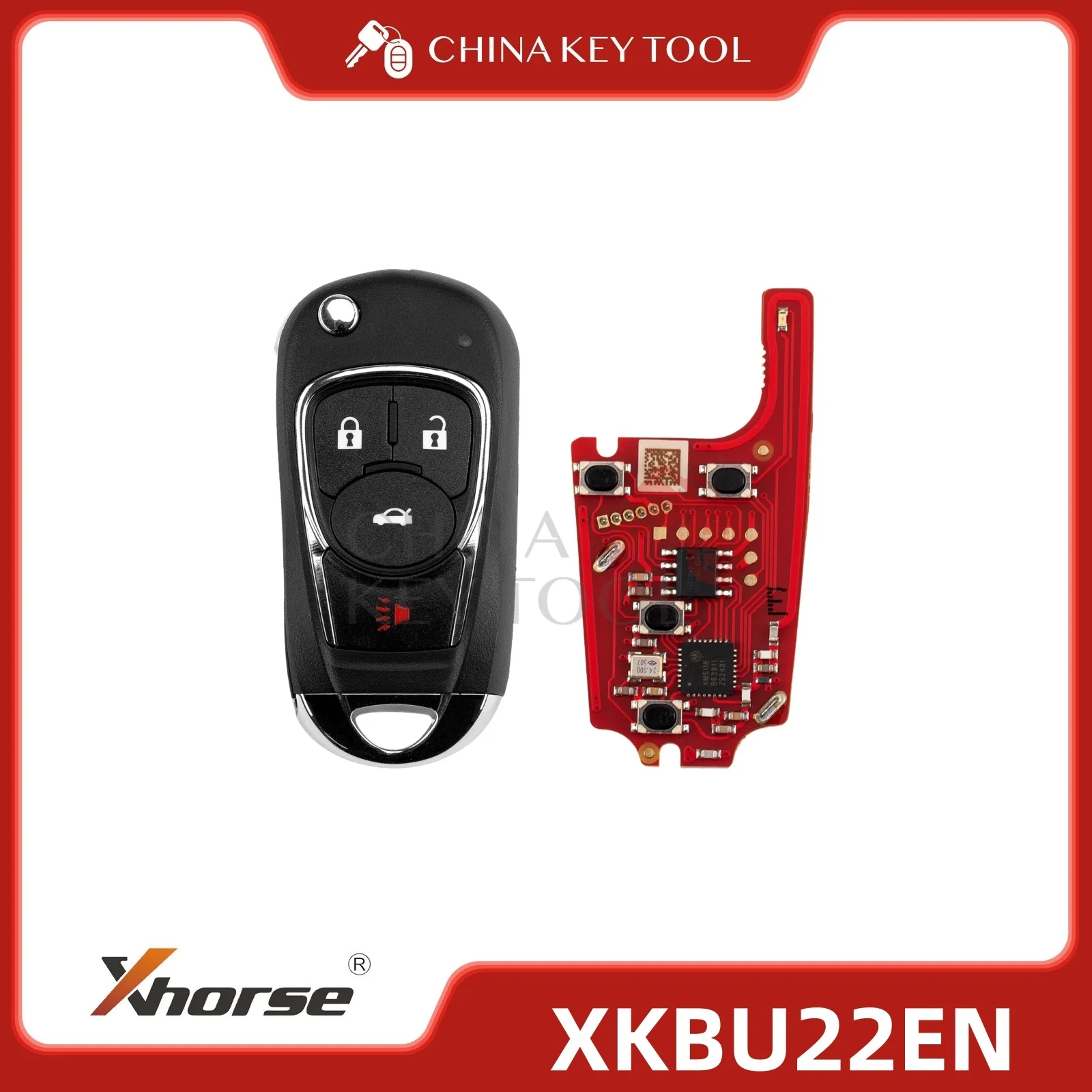 

Xhorse 2nd Generation Wire Remote Key for Buick Type 4 Buttons XKBU22EN Global Version