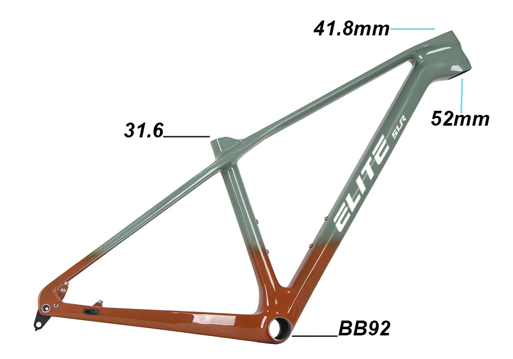 ELITE-MTB Carbon Fahrrad rahmen, Fahrrad teile, 29er,15 ", 17", 19 ", BB92 Routing, Glasfaser zubehör, Mountain Frameset – Detail 5
