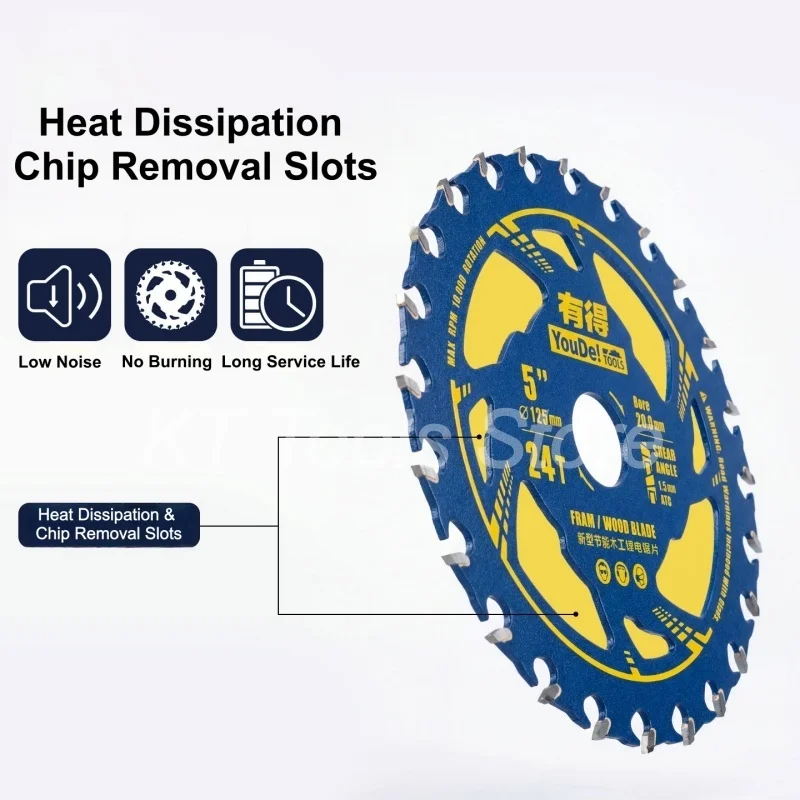 4/5/5.5/6/6.5inch Energy Saving Lithium Saw Blade Efficient Lithium Wood Cutting Disc Circular Saw Blade for Woodworking