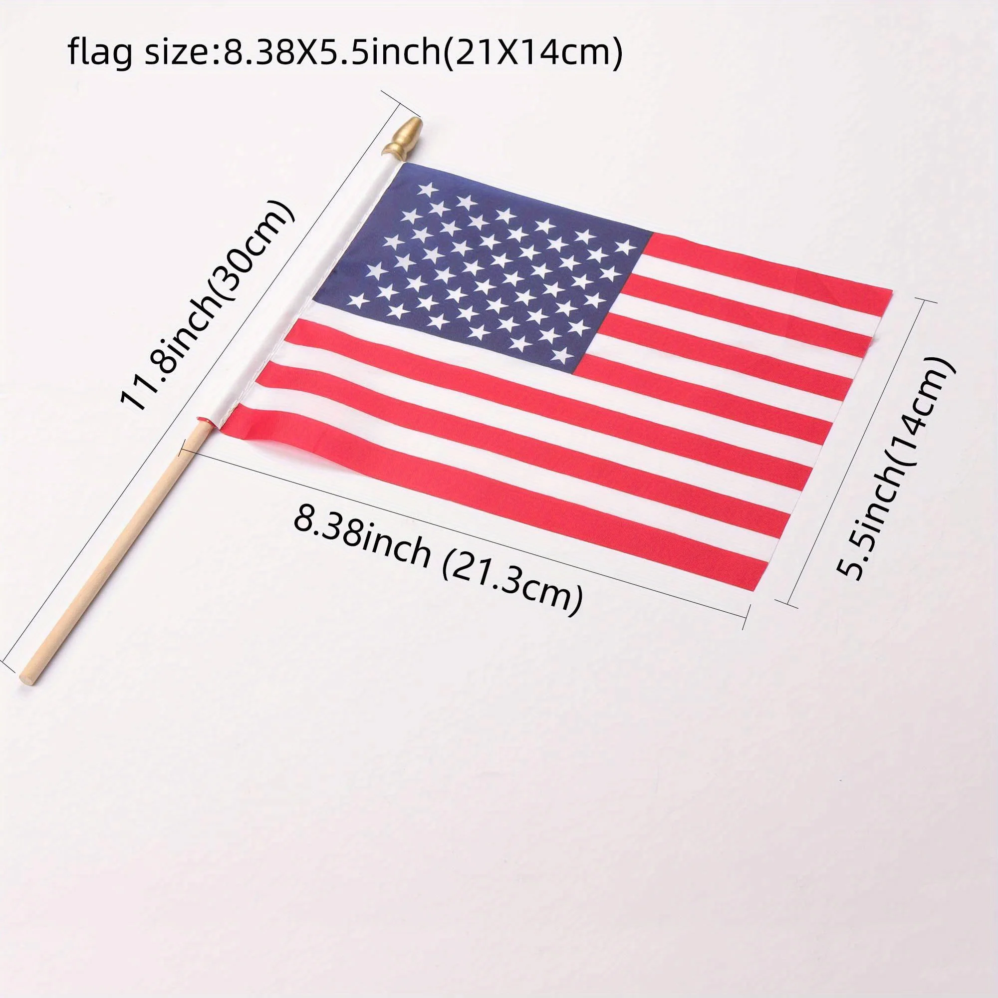 12 Pcs Small American Flags on Stick,Outdoor Decor Small US Flags,Mini American Flag for Outside Patriotic Holiday Yard Patio