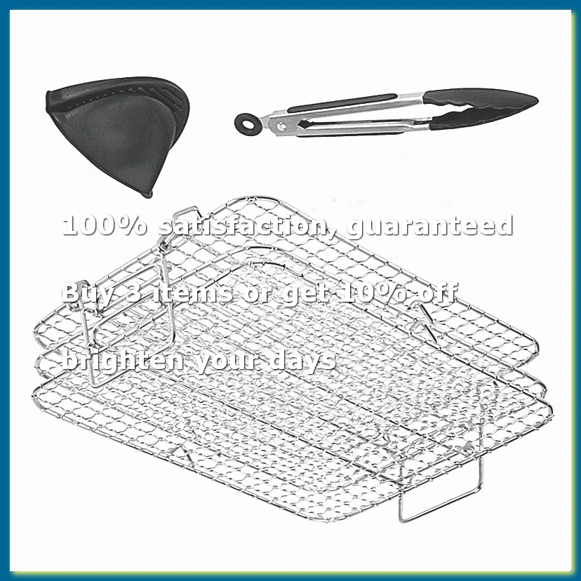 ●Air Fryer Rack for Foodi Grill XL Air Fryer, Multi-Layer Dehydrator Rack Toast Rack Air Fryer Accessories-ABFB