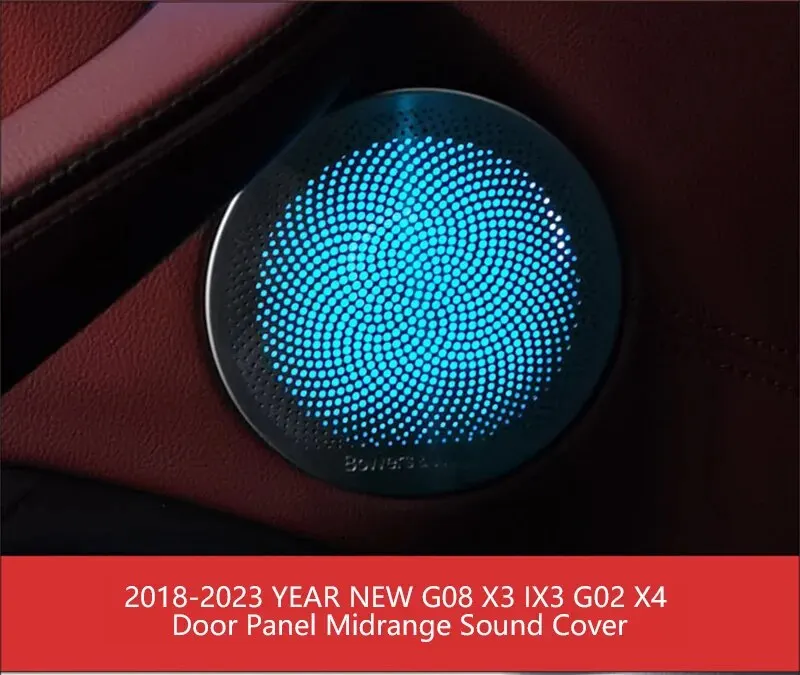 Ambient Lamp Refit Center Speaker Cover With Ambient Light For BMW G02 X4 F49 X1 G08 X3 Front Dashboard Lift Tweeter Horn Audio