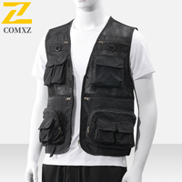 Multi Pocket Vest 2025 Men Autumn LeisureLightweight Mesh Breathable Gilet Outdoor Sport Adventure Fishing Workwear Waistcoat