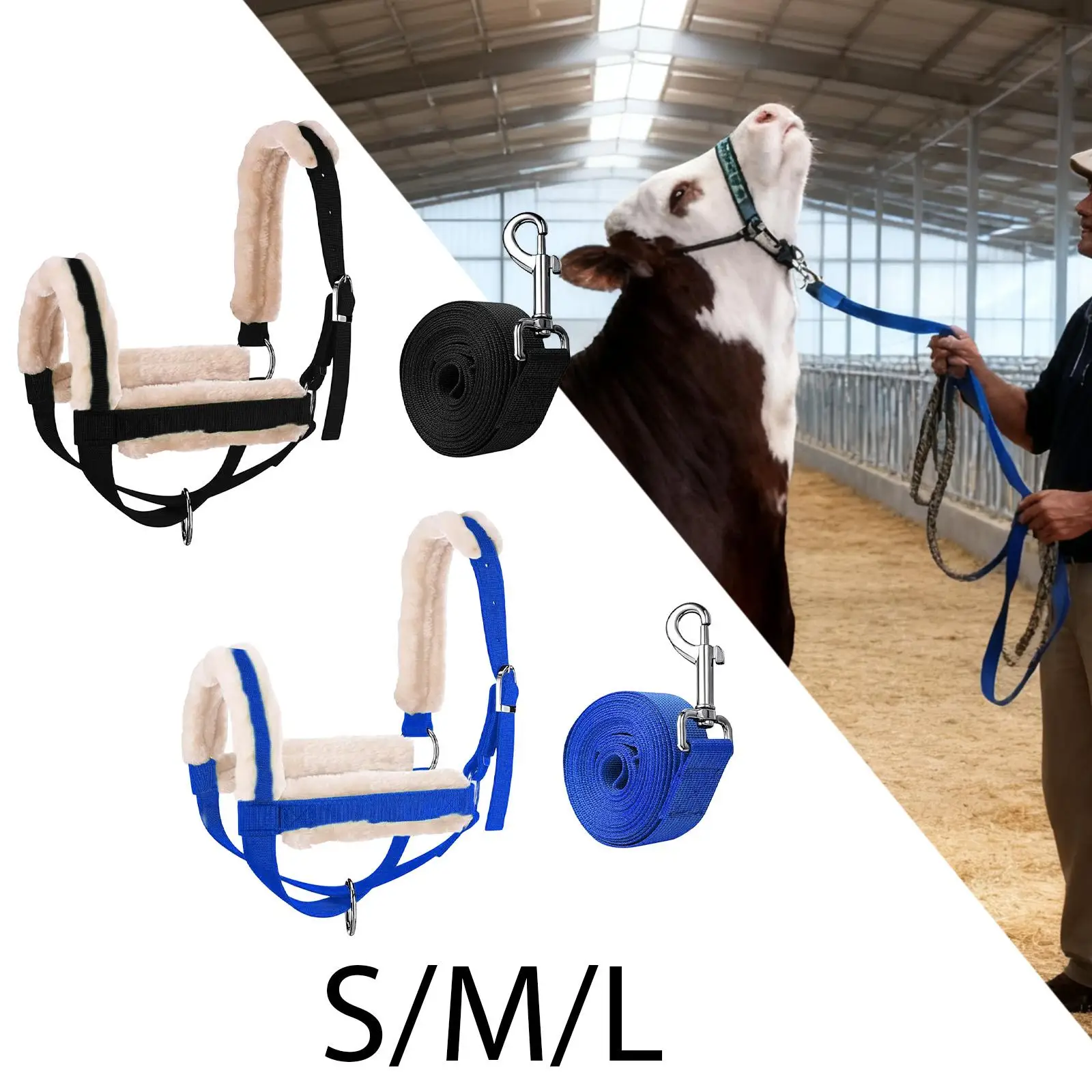 رسن البقرة مع حبل رئيسي لـ Bull Bridle يظهر ملحقات الاستخدام اليومي