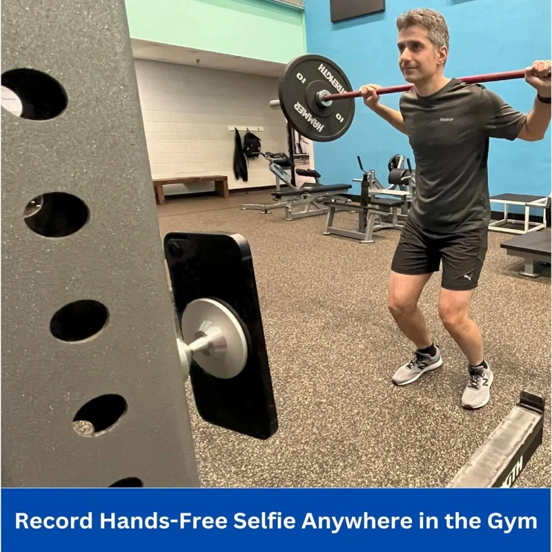 1 Piece Gym Mate Magnetic iPhone Mount Holder Attaches magnetically to Metal Surface Shoot Hands-Free Videos While Working Out