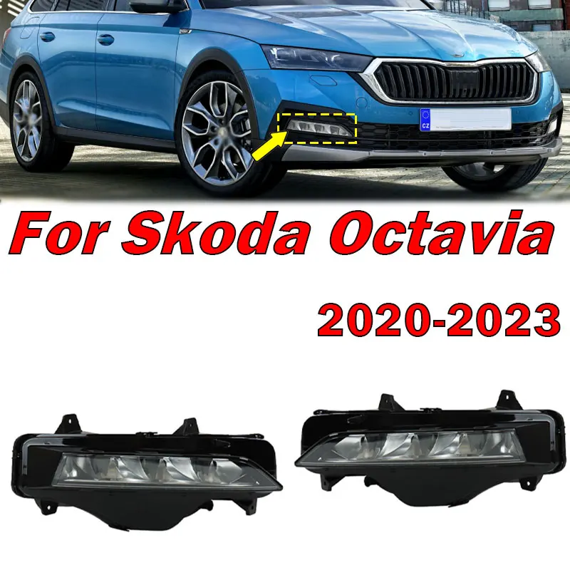 

5E3941699 5E3941700 For Skoda Octavia 2020 2021 2022 2023 Auto Parts Front Bumper LED Fog Lamp Daytime Running Light Assembly