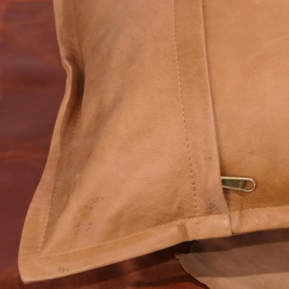 ปลอกหมอนหนังแกะแท้ 100% - ปลอกหมอนอิงสำหรับโซฟาในห้องนั่งเล่นและห้องนอน - ปลอกหมอนตกแต่ง