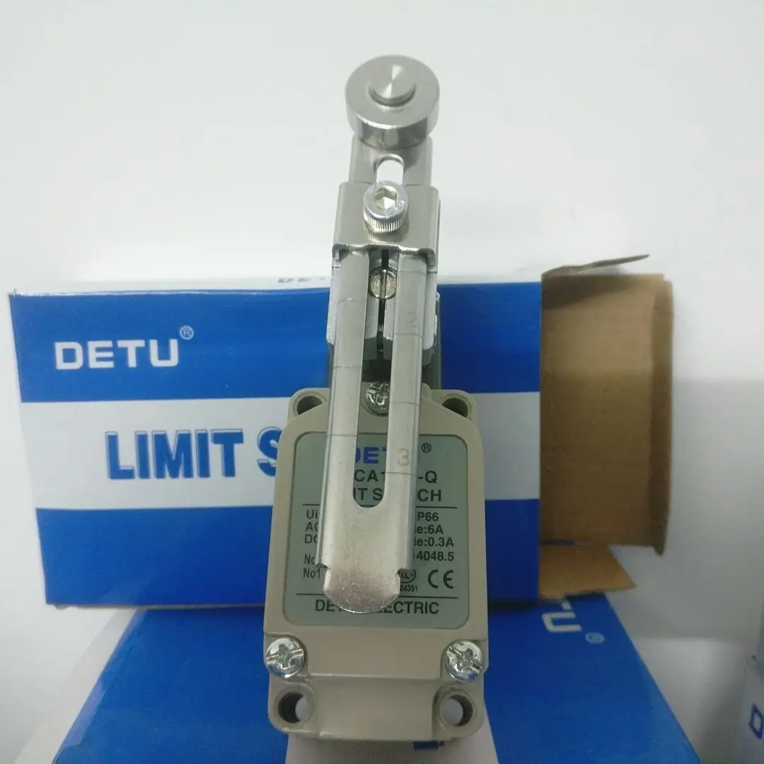 

Detu DETU double circuit waterproof limit travel switch WLCA12-2-Q roller adjustable swing arm type