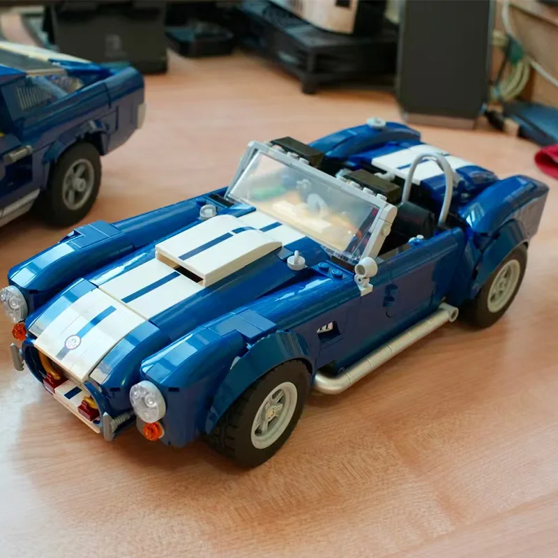 

1241 шт., модель спортивного автомобиля Shelby Cobra, наборы строительных блоков, офисные украшения, игрушки на Рождество, день рождения, подарки для мальчиков и взрослых