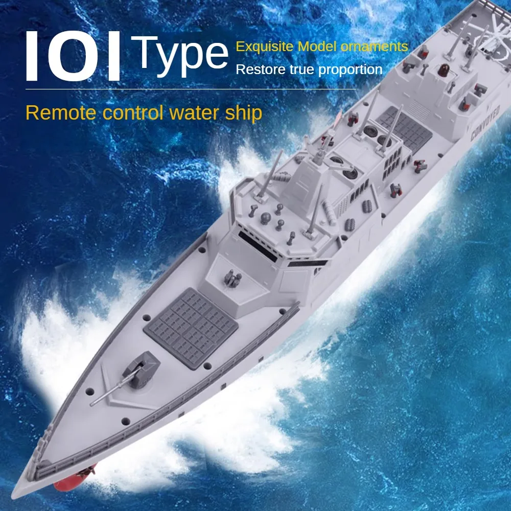 Remote Control Warship Model Can Be Launched Into The Water 60CM 101 Type 2.4G Simulation Electric Warship Remote Control Ship