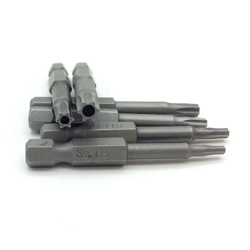 6pcs 50mm 5 Point Torx Drive Bit Set 1/4\