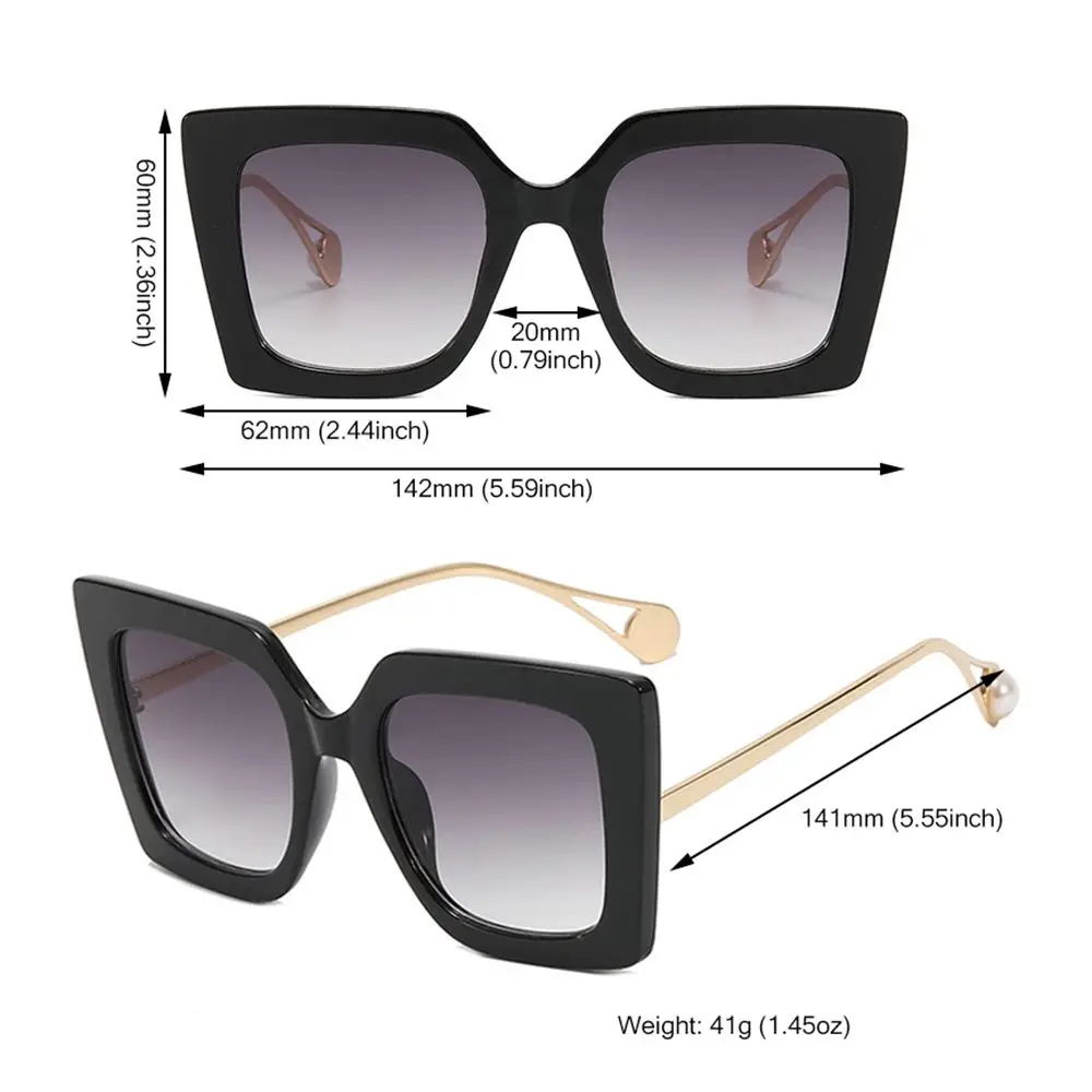 Vintage Gaming Square Fram Metal Eyewear Anti Blue Light Glasses Goggles Oversized Sunglasses