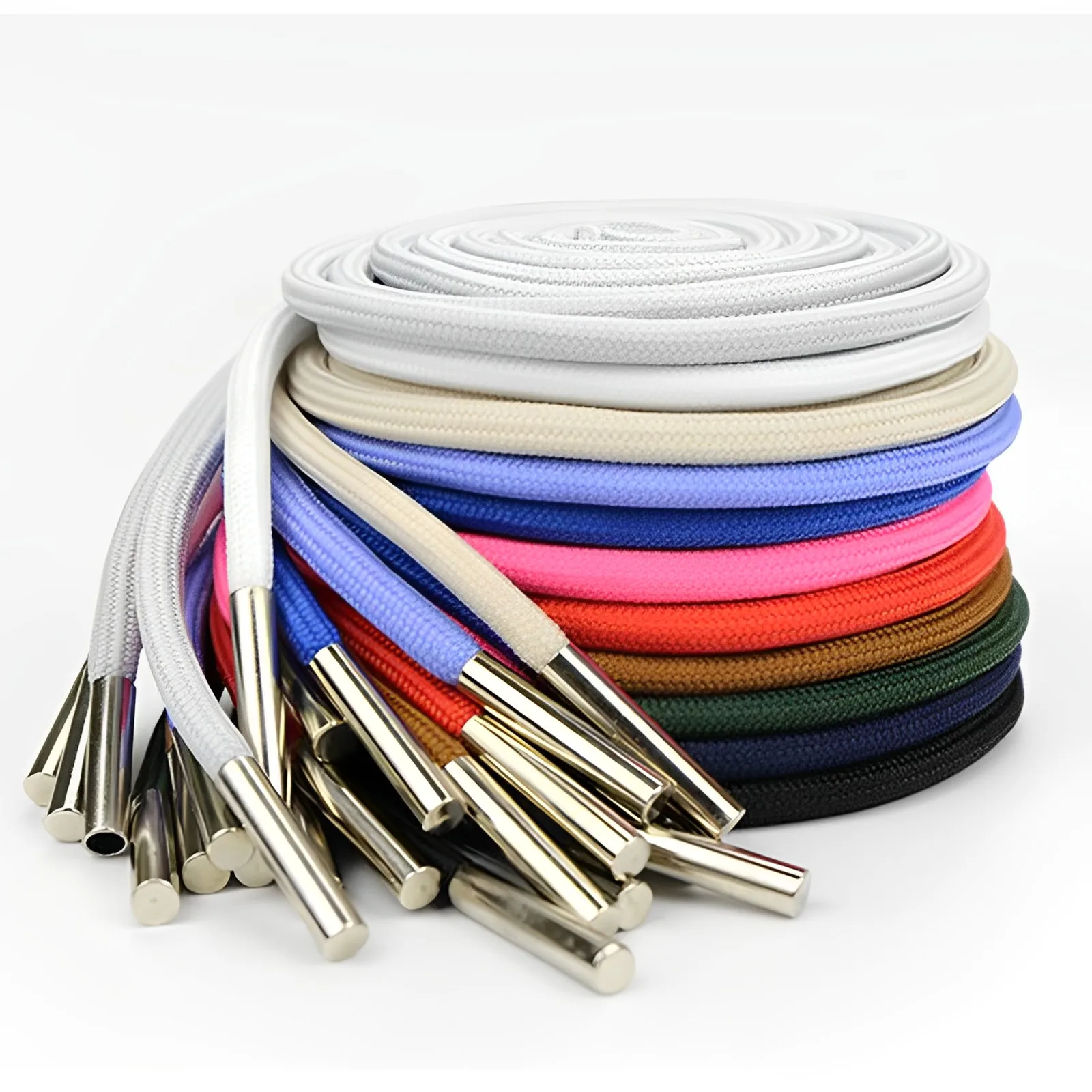 1Pcs Sweatpants Drawstring Strap Metal Head Sports Pants Cotton Rope Belt Hoodies Accessories DIY Sewing Band Supplies