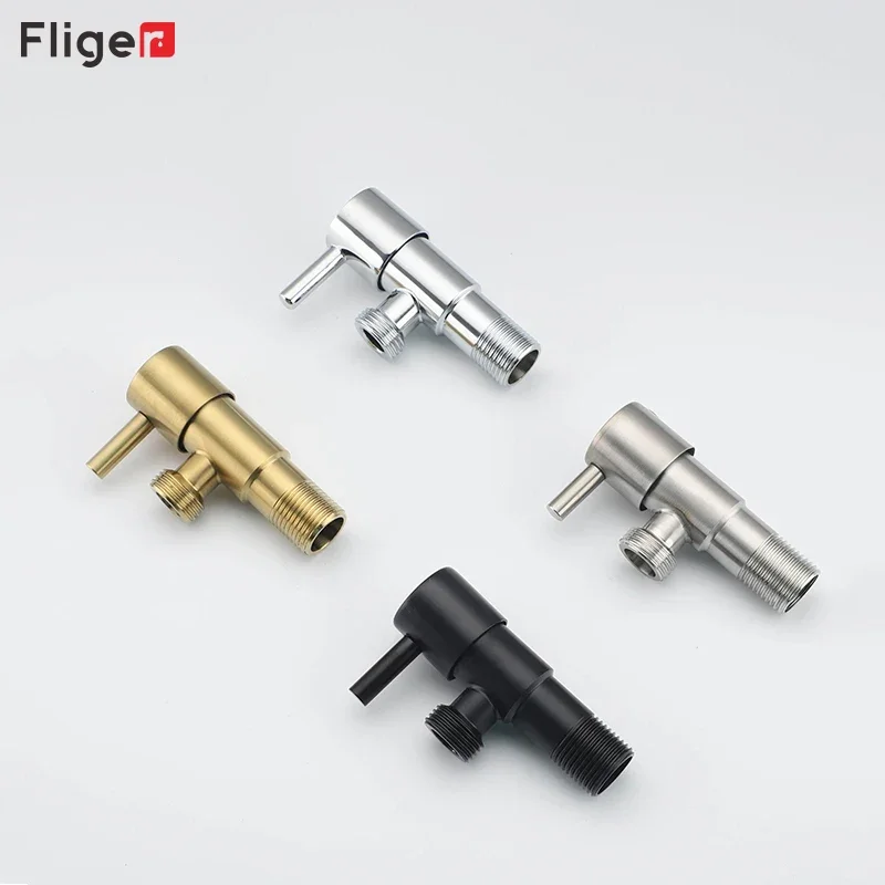 Fliger Stainless Steel Practical Water Level Control Durable Replacement Single Cold Water Valve for Bidet Faucet Anti Corrosion