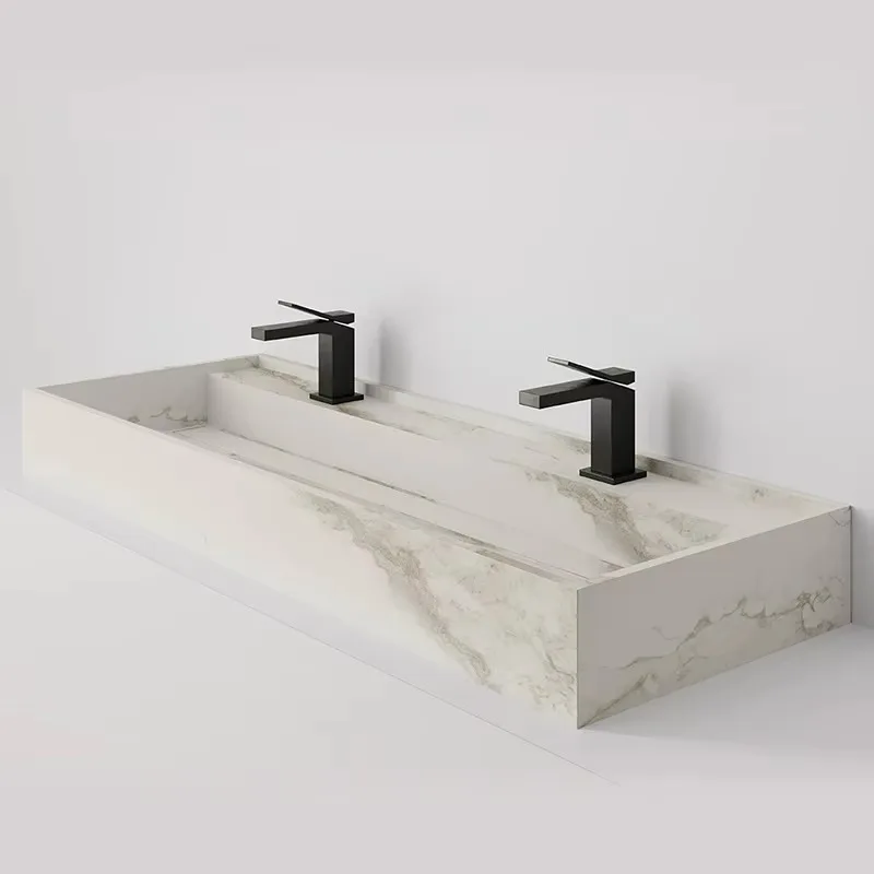 

Contemporary Quartz Stone Sink Rectangular Sink Bathroom Bowls Countertop Vanity Washing Vessel Lavatory Shower Vessel